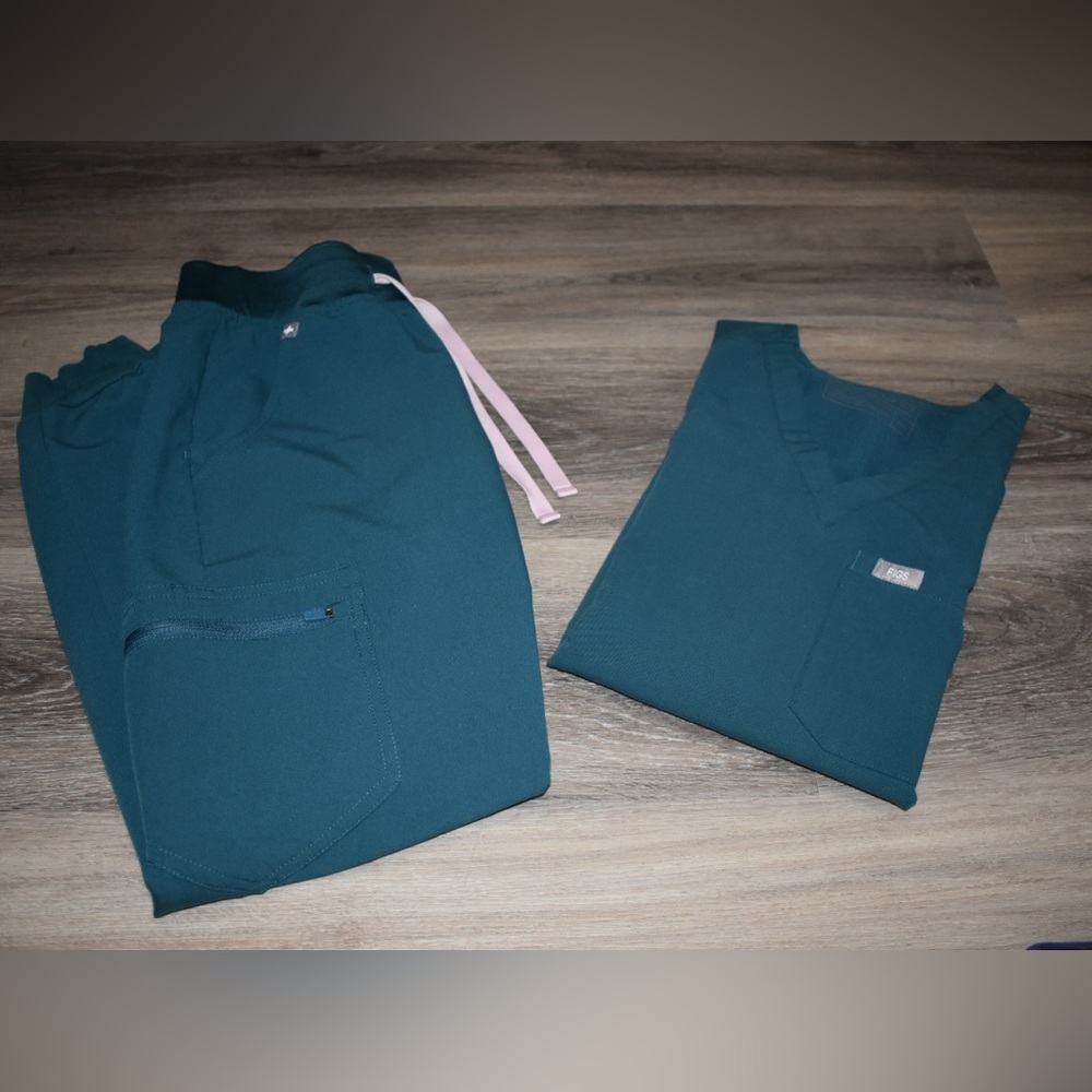 Figs Scrub Set Caribbean Blue